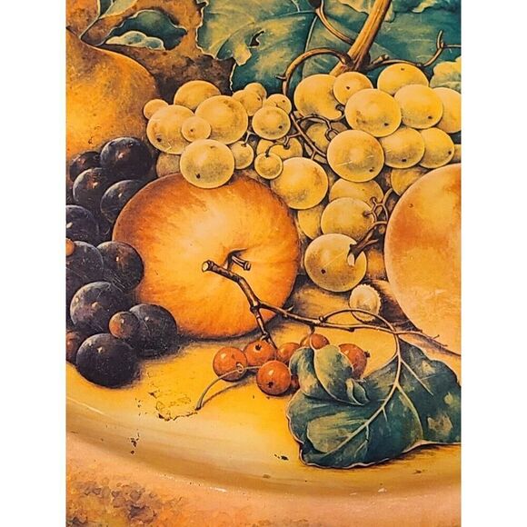 Vintage Daher Decorated Ware Tin Fruit Oval Serving Platter 13" x 10.5" England - Picture 4 of 10
